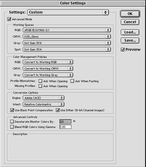 Color Settings Dialog